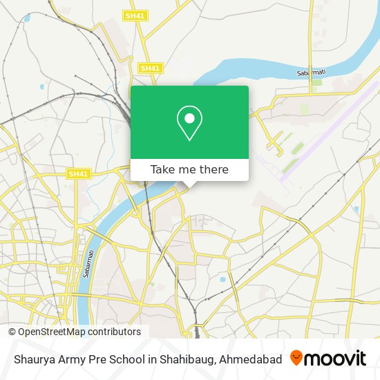 Shaurya Army Pre School in Shahibaug map