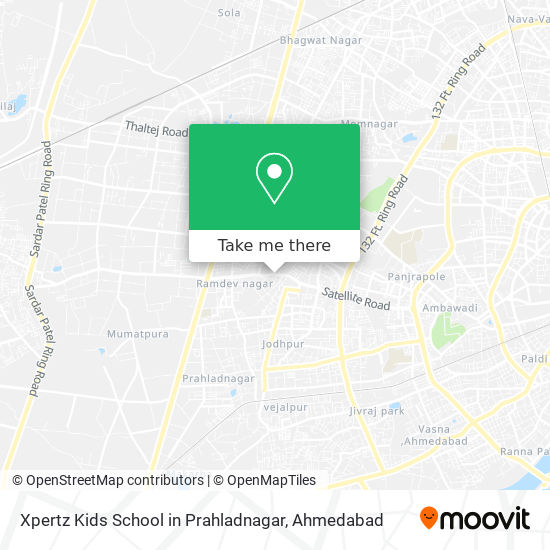 Xpertz Kids School in Prahladnagar map