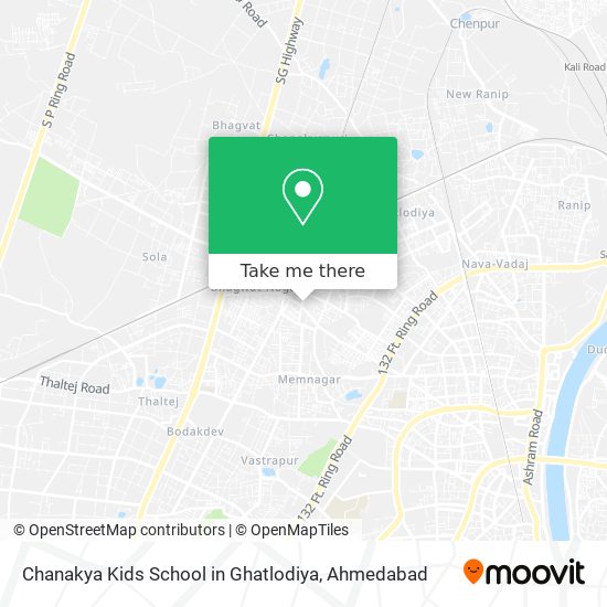 Chanakya Kids School in Ghatlodiya map