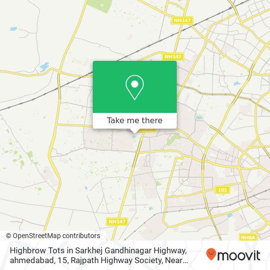 Highbrow Tots in Sarkhej Gandhinagar Highway, ahmedabad, 15, Rajpath Highway Society, Near Rajpath map