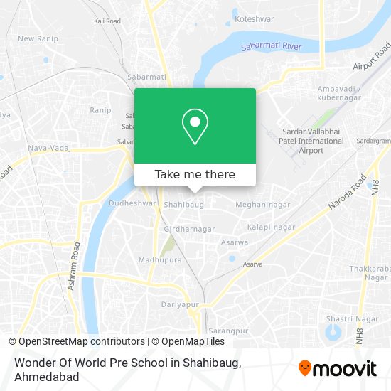 Wonder Of World Pre School in Shahibaug map