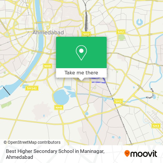 Best Higher Secondary School in Maninagar map