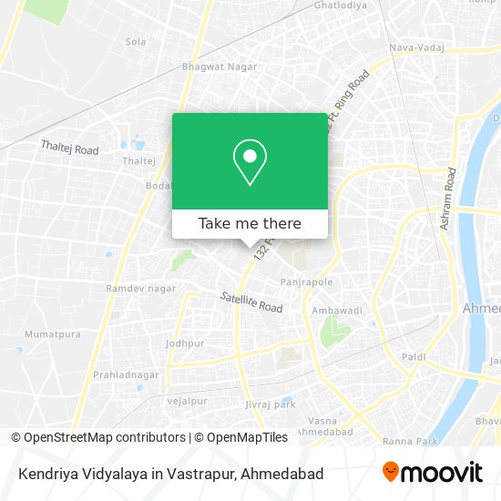 Kendriya Vidyalaya in Vastrapur map