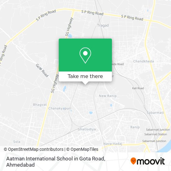 Aatman International School in Gota Road map