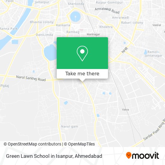 Green Lawn School in Isanpur map