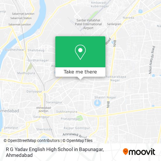 R G Yadav English High School in Bapunagar map
