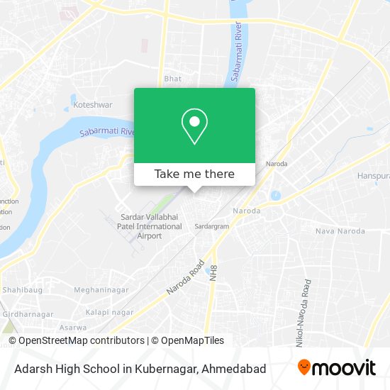 Adarsh High School in Kubernagar map