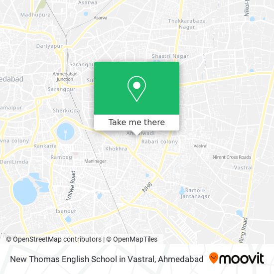 New Thomas English School in Vastral map