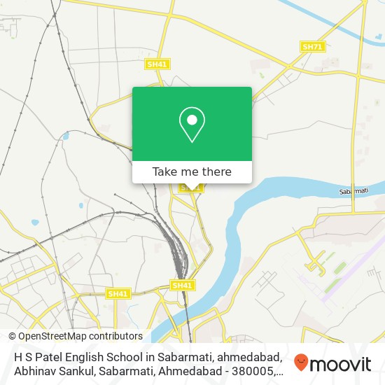 H S Patel English School in Sabarmati, ahmedabad, Abhinav Sankul, Sabarmati, Ahmedabad - 380005, Op map