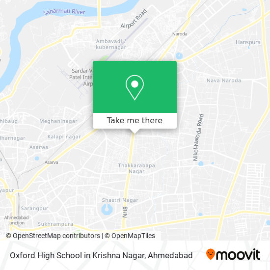 Oxford High School in Krishna Nagar map