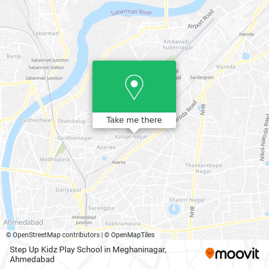 Step Up Kidz Play School in Meghaninagar map