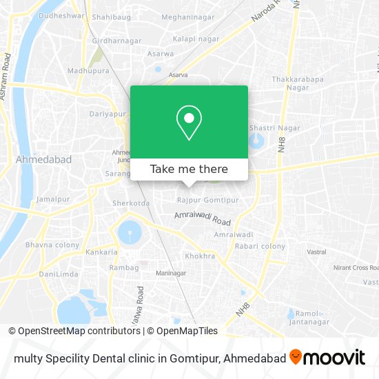 multy Specility Dental clinic in Gomtipur map