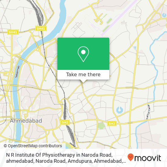 N R Institute Of Physiotherapy in Naroda Road, ahmedabad, Naroda Road, Amdupura, Ahmedabad, Gujarat map