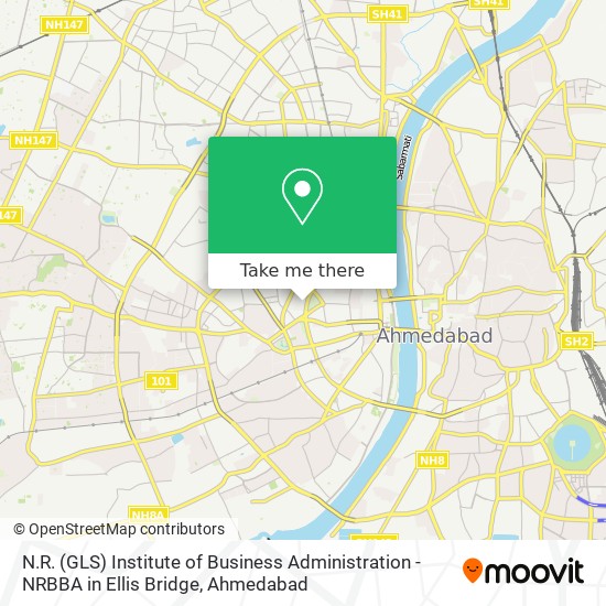 N.R. (GLS) Institute of Business Administration - NRBBA in Ellis Bridge map