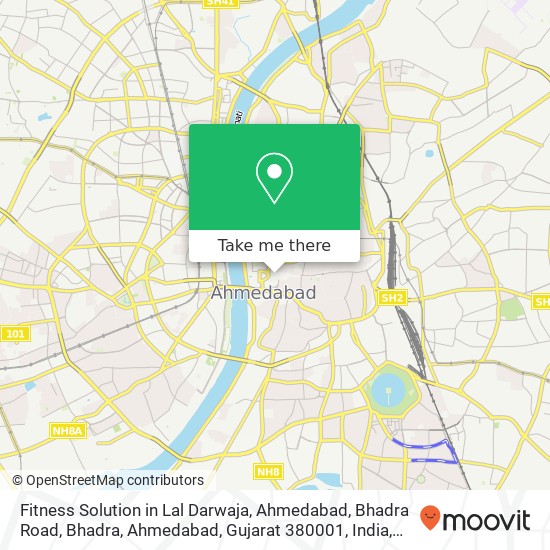 Fitness Solution in Lal Darwaja, Ahmedabad, Bhadra Road, Bhadra, Ahmedabad, Gujarat 380001, India map