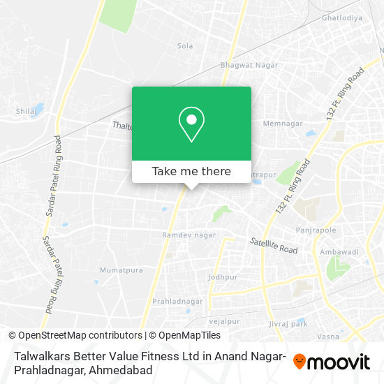 Talwalkars Better Value Fitness Ltd in Anand Nagar-Prahladnagar map