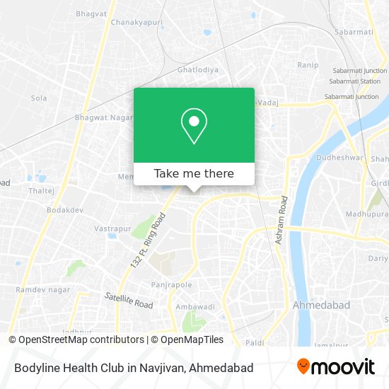 Bodyline Health Club in Navjivan map