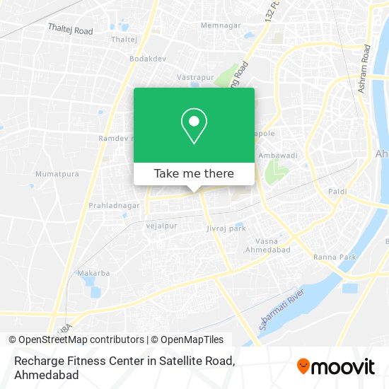 Recharge Fitness Center in Satellite Road map