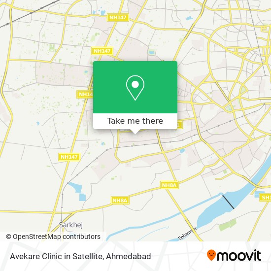 Avekare Clinic in Satellite map