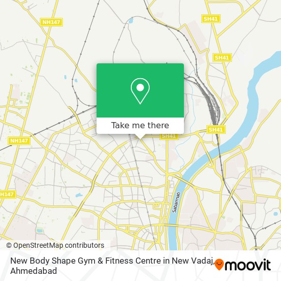 New Body Shape Gym & Fitness Centre in New Vadaj map