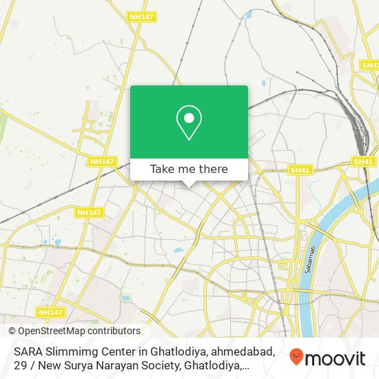 SARA Slimmimg Center in Ghatlodiya, ahmedabad, 29 / New Surya Narayan Society, Ghatlodiya, Ahmedaba map