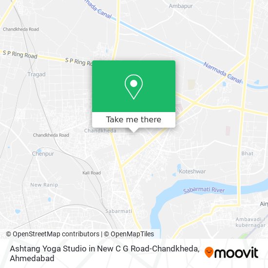 Ashtang Yoga Studio in New C G Road-Chandkheda map