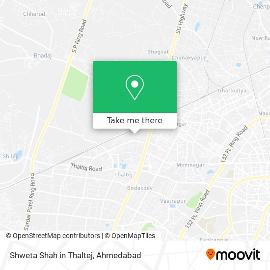 Shweta Shah in Thaltej map