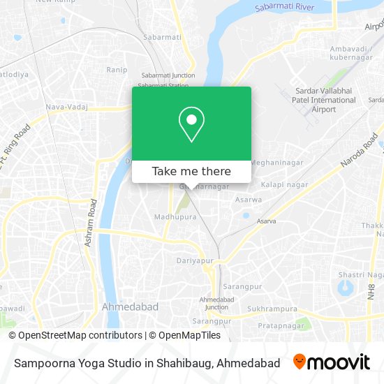 Sampoorna Yoga Studio in Shahibaug map