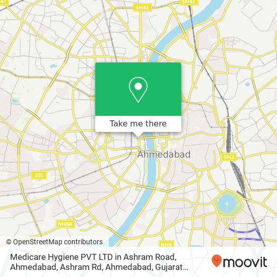 Medicare Hygiene PVT LTD in Ashram Road, Ahmedabad, Ashram Rd, Ahmedabad, Gujarat 380006, India map