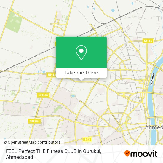 FEEL Perfect THE Fitness CLUB in Gurukul map