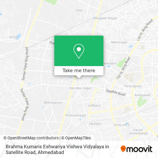 Brahma Kumaris Eshwariya Vishwa Vidyalaya in Satellite Road map