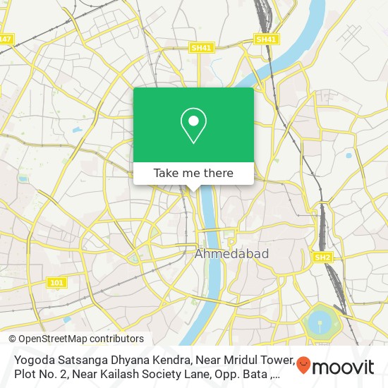 Yogoda Satsanga Dhyana Kendra, Near Mridul Tower, Plot No. 2, Near Kailash Society Lane, Opp. Bata map