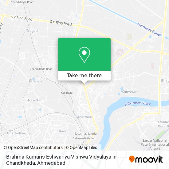 Brahma Kumaris Eshwariya Vishwa Vidyalaya in Chandkheda map