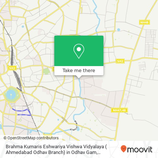 Brahma Kumaris Eshwariya Vishwa Vidyalaya ( Ahmedabad Odhav Branch) in Odhav Gam, Ahmedabad, Rajend map