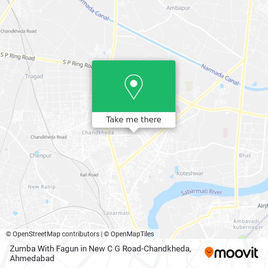 Zumba With Fagun in New C G Road-Chandkheda map