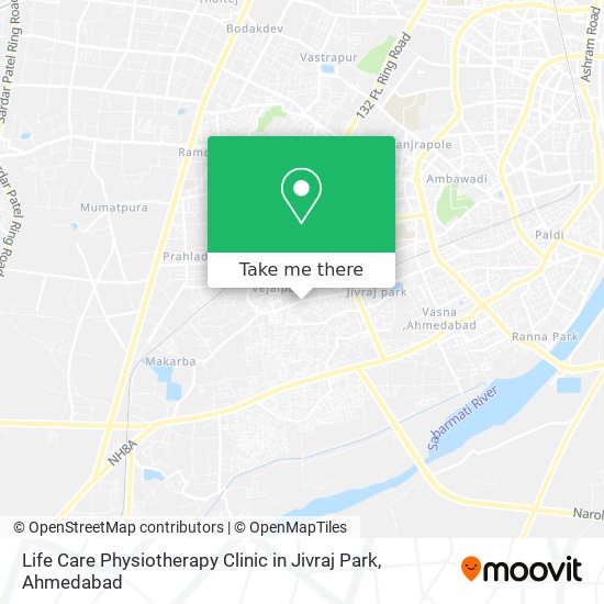 Life Care Physiotherapy Clinic in Jivraj Park map