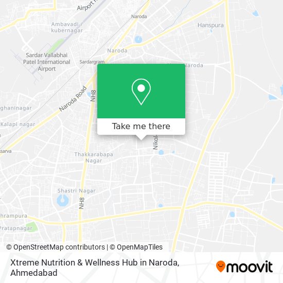 Xtreme Nutrition & Wellness Hub in Naroda map