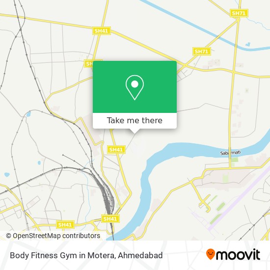 Body Fitness Gym in Motera map
