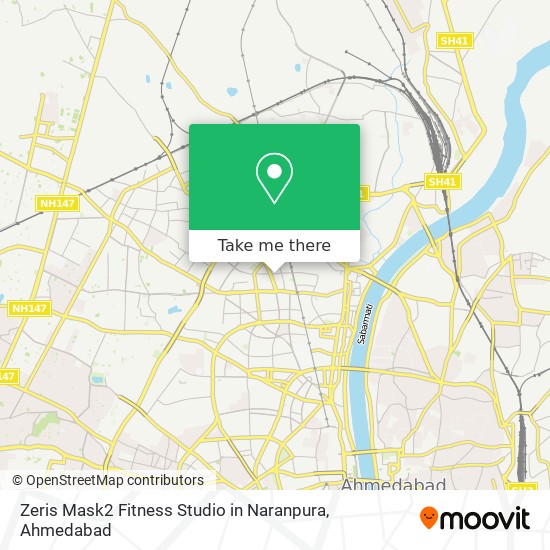 Zeris Mask2 Fitness Studio in Naranpura map