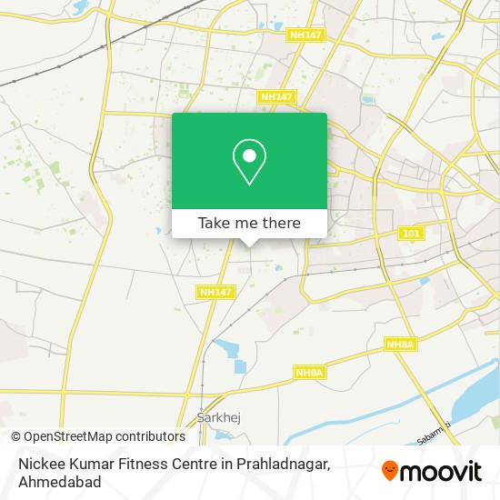 Nickee Kumar Fitness Centre in Prahladnagar map