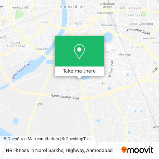 NR Fitness in Narol Sarkhej Highway map