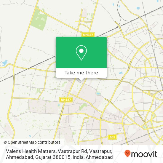 Valens Health Matters, Vastrapur Rd, Vastrapur, Ahmedabad, Gujarat 380015, India map