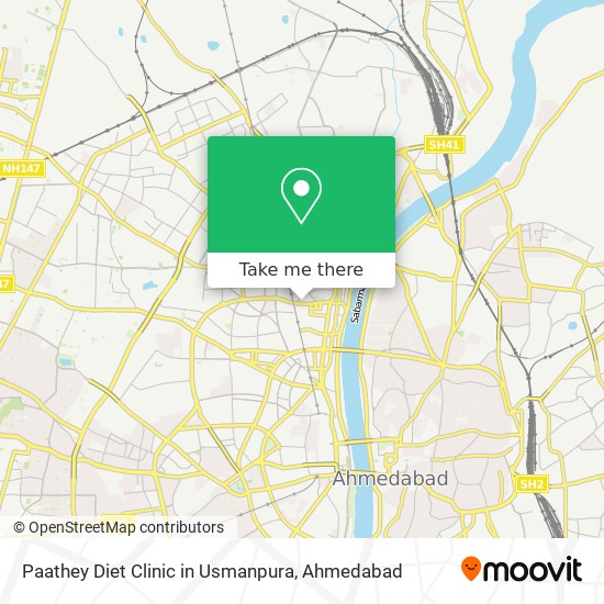 Paathey Diet Clinic in Usmanpura map