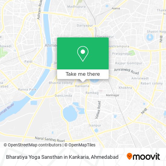 Bharatiya Yoga Sansthan in Kankaria map