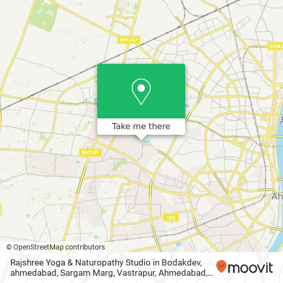 Rajshree Yoga & Naturopathy Studio in Bodakdev, ahmedabad, Sargam Marg, Vastrapur, Ahmedabad, Gujar map