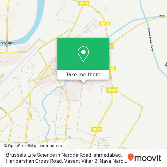 Brussels Life Science in Naroda Road, ahmedabad, Haridarshan Cross Road, Vasant Vihar 2, Nava Narod map