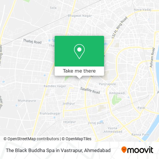 The Black Buddha Spa in Vastrapur map