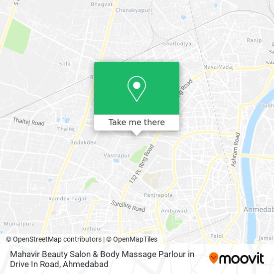Mahavir Beauty Salon & Body Massage Parlour in Drive In Road map