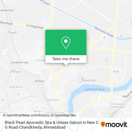 Black Pearl Ayurvedic Spa & Unisex Saloon in New C G Road-Chandkheda map
