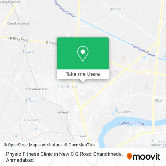 Physio Fitness Clinic in New C G Road-Chandkheda map